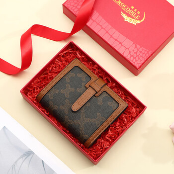 Crocodile shirt new year's gift classic short printed women's wallet 20% off card holder wallet coin purse for girls
