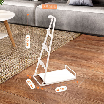 Funwutou japanese-style punch-free vacuum cleaner holder mop rack batch household items organizing storage rack large white ty-hy-xcqj-02-d