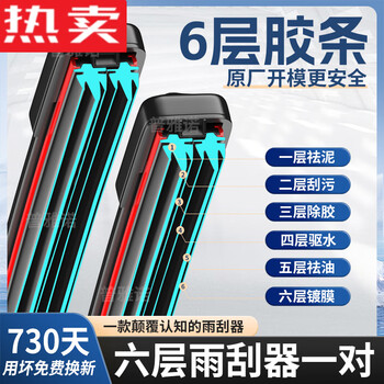 Enjoy the oil german imported quality six-layer rubber strip wiper boneless wiper car dual original factory-specific original wiper blades one pair six-layer rubber strip wiper brand new other car series order remarks model + year