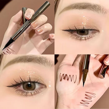 Qingling eyeliner gel pen waterproof and sweat-proof non-smudge long-lasting novice beginner female ultra-fine eyeliner liquid pen