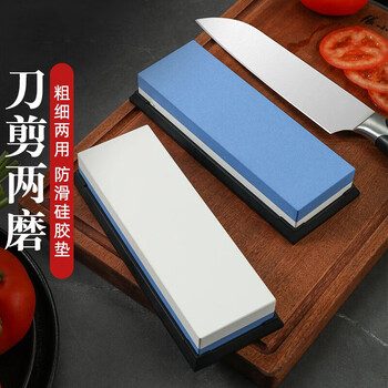 Home katei story japanese sharpening stone household kitchen knife professional new white corundum commercial double-sided 400 mesh 1000 knife sharpening artifact 1000/6000 mesh double-sided knife stone - free anti-slip pad
