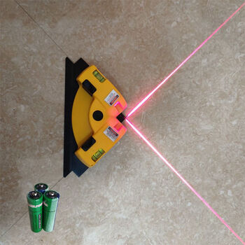 Level high-precision laser level for right-angle flooring high-precision infrared multi-function level 01 red light bottom with suction cup + aa battery