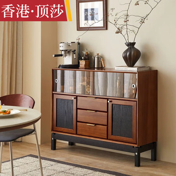 Dingsha mid-century solid wood sideboard small apartment living room wall storage cabinet storage cabinet home retro dining table sideboard sideboard pine wood 100-40-95
