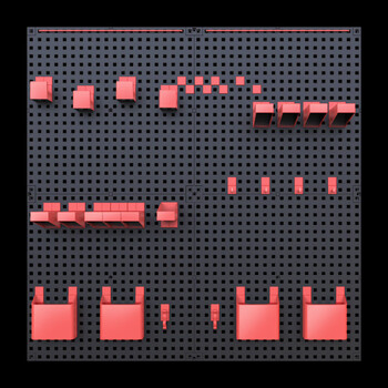 Sailotou hole board wall hole-free storage e-sports desktop with creative decorative rack diy plastic cool black d set red accessories version 80x80cm