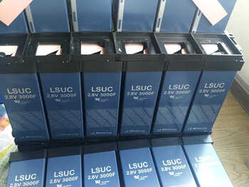 Supercapacitor korean original farad capacitor 99% new single unit withstand voltage 2.8v3000f low internal resistance light gray 2.8v3000f capacitor 2.8v3000f