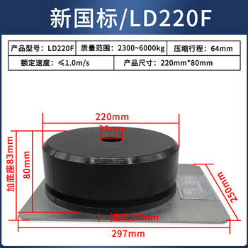 Yue changsheng green shield elevator buffer polyurethane universal ld-hc-l12/l7/l17/l3/l4 pit pad with certificate of qualification ld220f (220*80) with base new national standard
