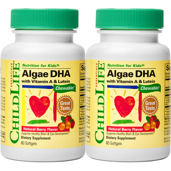 Childhood algae oil dha infant soft capsule children's eye protection and brain replenishing non-fish oil 6 months + algae oil dha 2 bottles