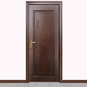 Wen yijia solid wood door bedroom door walnut log painted door set door high-end interior door cherry wood red oak walnut log painted door a