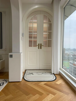 Wen yijia french retro arched solid wood door painted door bedroom door study door living room door kitchen door double-open bedroom double-open composite door