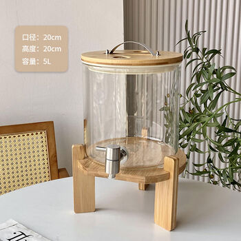 Self-service beverage bucket internet celebrity fruit tea bucket with tap beer cola juice bucket container glass lemon cold water bottle 1ml 5ml