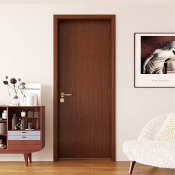 Fantasy song style aesthetics bedroom door painted wooden door interior door kitchen and bathroom door glass door walnut color door can be customized bedroom door material and color can be customized