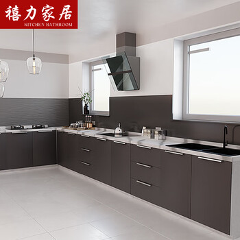 Xili kitchen cabinets marble slate countertop cabinets stove integrated cabinet household multi-functional solid wood cabinet flat style extra thick slate 120 two doors three drawers + slate