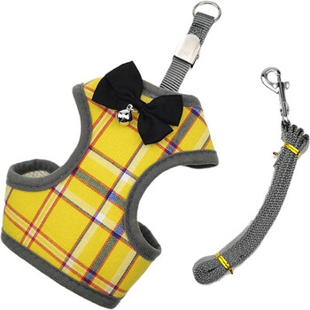 Yanxiang cat walking rope cat traction rope super small anti-breakaway cat chain dog rope 1-3 catties kitten milk dog bow bee yellow s4-7 catties cat and dog universal