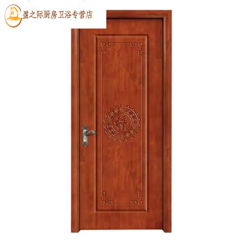 Xmsj wooden door, log wooden door, bedroom door, interior door, painted door, home light luxury style, flat carved thai oak log door leaf + log door cover