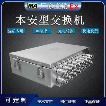 Kjj12 mine intrinsically safe switch for underground gigabit/hundred optical port ring network communication converter for monitoring 4mp 6mm kjj12 switch kjj12 switch