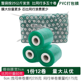 Stretch film, packaging film, small rolls of plastic film, self-adhesive film, transparent grafting film, transparent wire film, 50 catties bag, 6 cm wide (about 130 rolls)
