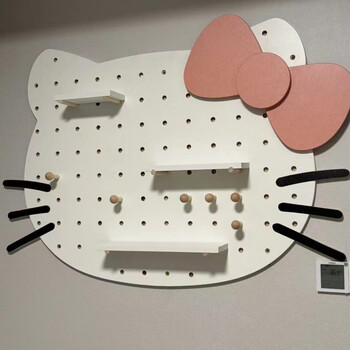 Hole board shoe wall storage rack hellokity solid wood hole board custom porch bedroom storage wall storage display 1 storage rack xiaohongshu case classic style 14