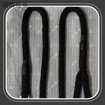 Oimg dog leash for medium and large bulldogs hand-woven dog leash zhongya dugubit explosion-proof dog walking rope black polyester large bulldog 18mm thick x 2 meters long