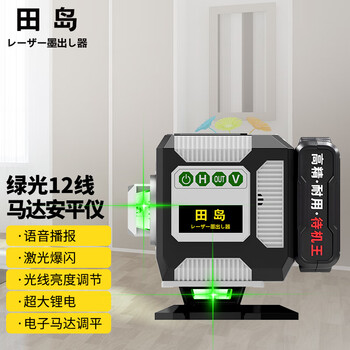 Tajima electronic leveling level high-precision strong light outdoor special outdoor laser building infrared green light 12 lines electronic leveling 12 (deluxe package)