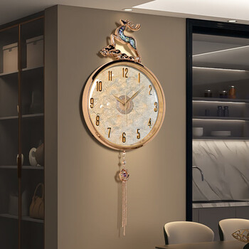 Zunair light luxury shell wall clock 2026 new living room high-end silent clock creative high-end wall clock without punching fulu style