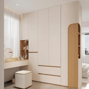 Piano whole house customized wardrobe bedroom home modern log style open cloakroom dressing room customization prepayment (consult customer service for a plan)
