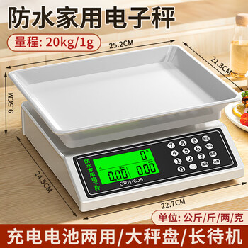 Ckzsu japan imported quality high-precision 1g electronic scale small platform scale commercial stall household kitchen seasoning baking essence upgraded waterproof model white concave plate 20kg/1g type-c