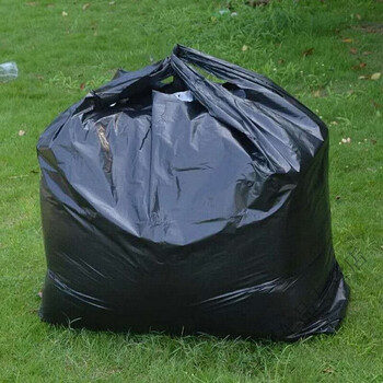 Extra thick 8 silk large thickened portable black industrial and commercial special extra thick garbage bag white plastic bag property vest storage moving packing bag wholesale 75 width * 95 height cm thick black 40 bags