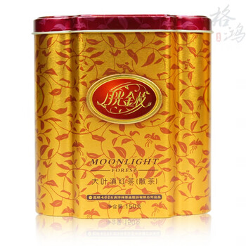 Colorful yunnan qingfengxiang moonlight golden branch 150g ming yuehong fengqing daye dian black tea gongfu black tea 150g