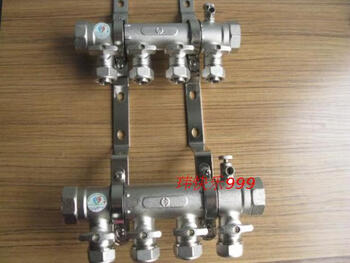 Xinfeifan zhejiang xinfan anti-leakage floor heating water distributor forged integrated floor heating water distributor brass nickel-plated 4-way kit 1620 water outlet 0cm*0 column