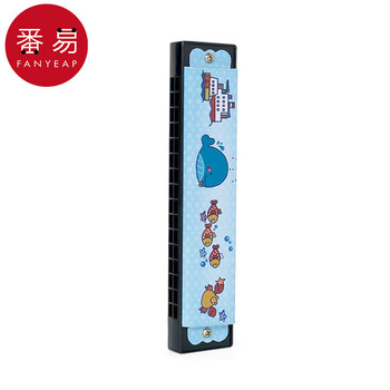 Fanyi harmonica/children a1vaq001-creative gift harmonica wooden beginners entry wind instrument primary school students 16-hole iron marine animal 1