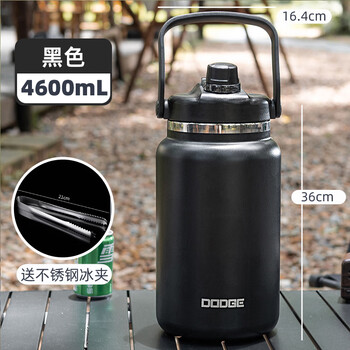 Rsrddy insulated bucket ice cube portable portable camping outdoor cold ice bucket storage edible ice cubes refrigerated storage 4600ml black 24 hours ice cubes do not melt