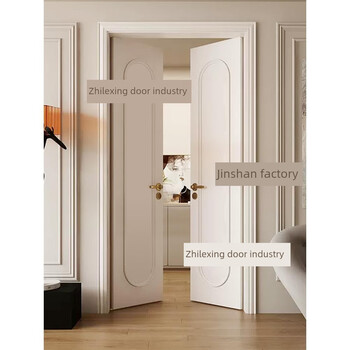 Double door french cream style door interior door double door bedroom door laminated solid wood paint door study door laminated solid wood paint white