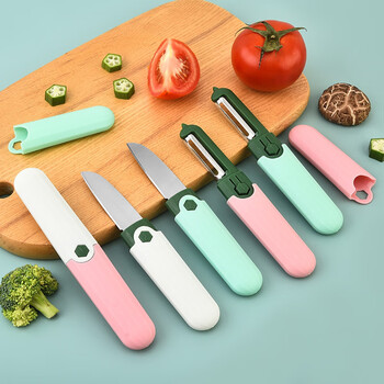 Meikejie fruit knife peeling knife home folding multi-function double head two-in-one portable apple peeling artifact upgraded model - multifunctional dual-purpose fruit knife for fruit cutting - three or four are not as good as this one
