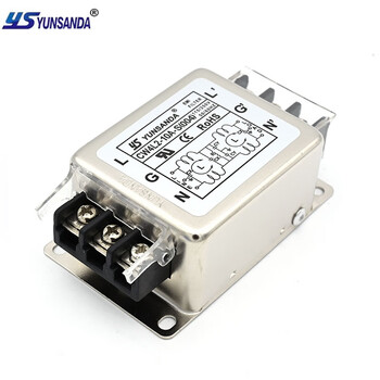 Yunsanda single-phase 220v ac electromagnetic interference purifier emi power filter cw4l2-10a-s (004) cw4l2-10a-s (004) bipolar single-phase 220v filter