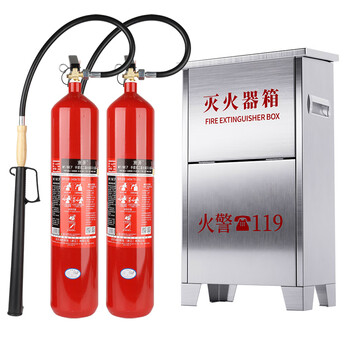 Jiangxinsheng 2025 new national standard portable carbon dioxide fire extinguisher co2 machine room precision instrument dry ice fire fighting equipment 5kg carbon dioxide fire extinguisher + stainless steel box set
