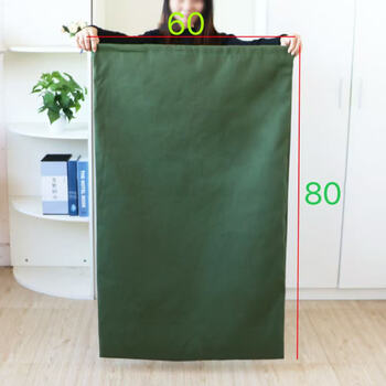 Customized canvas bag cotton quilt storage bag thickened large capacity quilt moving packaging logistics transfer bag military green 60*80cm encrypted canvas