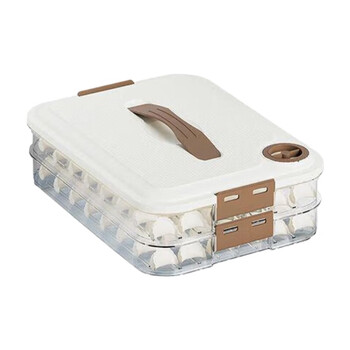 Made in tokyo, chronograph dumpling storage box with 2 layers and 1 lid