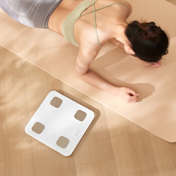 Netease carefully selects smart body fat scale four-electrode household weight scale electronic scale high-precision dual-frequency accurate detection wifi smart body fat scale (youth version) low carbon white