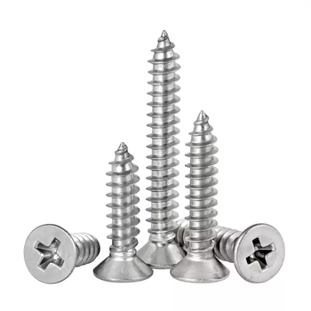 Ennet cross countersunk head self-tapping screws 304 stainless steel a2-70 m6*70 75 pieces/box
