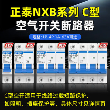 Chint air circuit breaker with leakage protector c type nxb/nxble-32d type 63yh small leakage protection circuit breaker 1p2p c type air circuit breaker series 2p16a