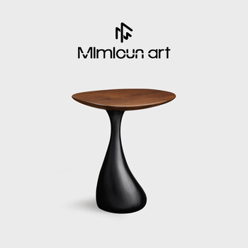 Mimi village creative solid wood side table designer high-end living room sofa small coffee table italian minimalist corner table bedside side table artistic side table length 50*width 45*height 55cm