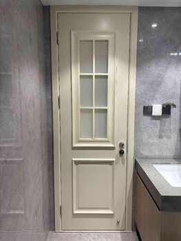 Zhejiang painted solid wood door bedroom door room door set door interior door solid wood multi-layer cream style bedroom door solid wood composite buckle wire inserted glass painted door