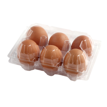 Runhuanian plastic transparent egg tray duck egg box disposable packaged eggs medium quail tray thickened egg packaging box 6 pieces medium thickened version 100 pieces