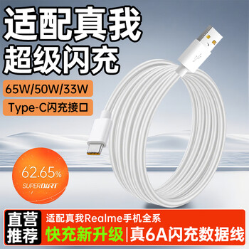 Chaofan applicable realme data cable 65w fast charging charging cable gt2pro/neo flash/2t/q3s/q2 explore x50/x70 v13 v15 x2 flash charging cable