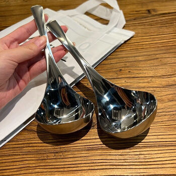 Fat donglai's same style soup ladle with thicker head, larger drinking spoon, larger head, larger drinking spoon, porridge drinking spoon, deeper soup spoon, deeper soup spoon