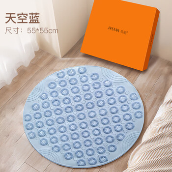 Jn jogging acupressure board super jogging foot massage pad foot pad special indoor soft silicone pad for in-situ running sky blue upgraded kustsoft material_jogging