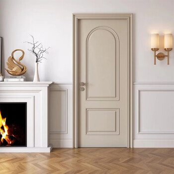 Solid wood door bedroom door all solid wood composite painted door household wooden door interior door room door set door cream style all solid wood composite painted door a