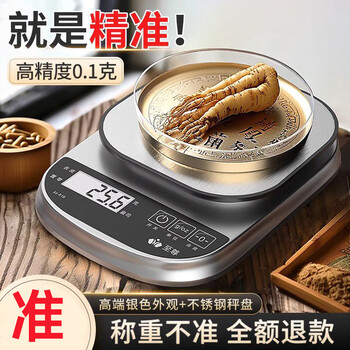 Supreme electronic scale kitchen household waterproof baking gram scale small high-precision 0.1 gram weighing food scale gram weight scale luxury all-round model 5kg/0.1g