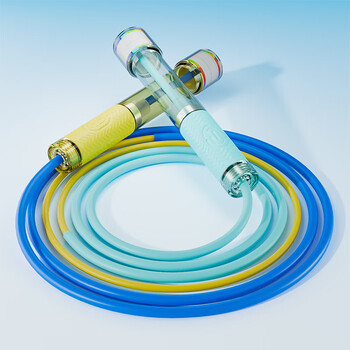 Knuckle children's skipping rope, special for primary school students, first-grade kindergarten, beginner, professional, high school entrance examination, racing rope, aurora blue, small size (height under 165cm)