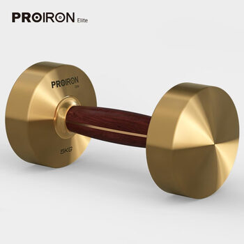 Proiron elite series sandalwood brass dumbbell gifts creative customized gifts high-end fitness sandalwood chinese style strength home selection brass dumb 3 proiron elite series dumbbells sandalwood and